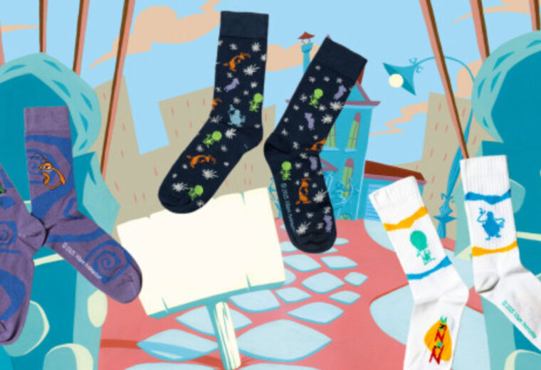 Label Chaussette x Oggy et les cafards / Les Zinzins de l&rsquo;Espace